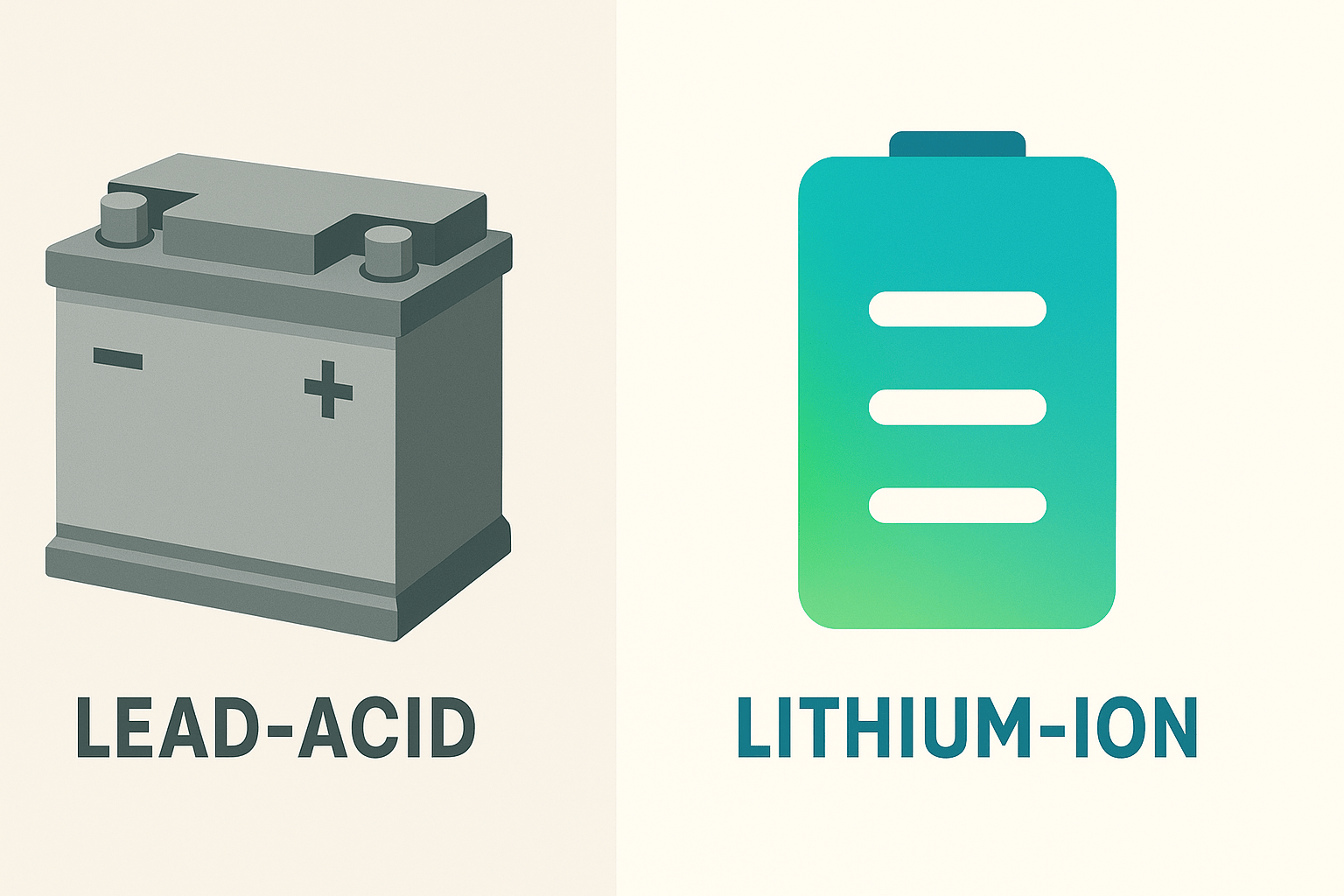 Battery technology comparison lithium-ion lead-acid