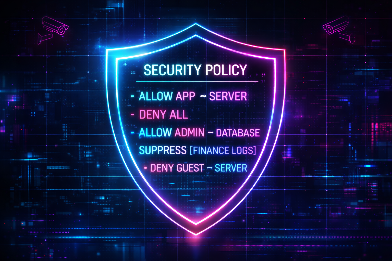 Cyberpunk policy-as-code security visualization