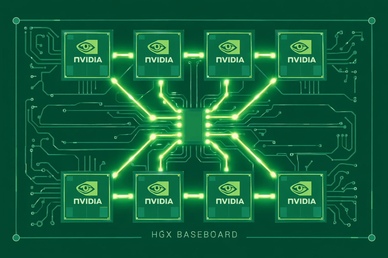 NVIDIA HGX GPU baseboard schematic