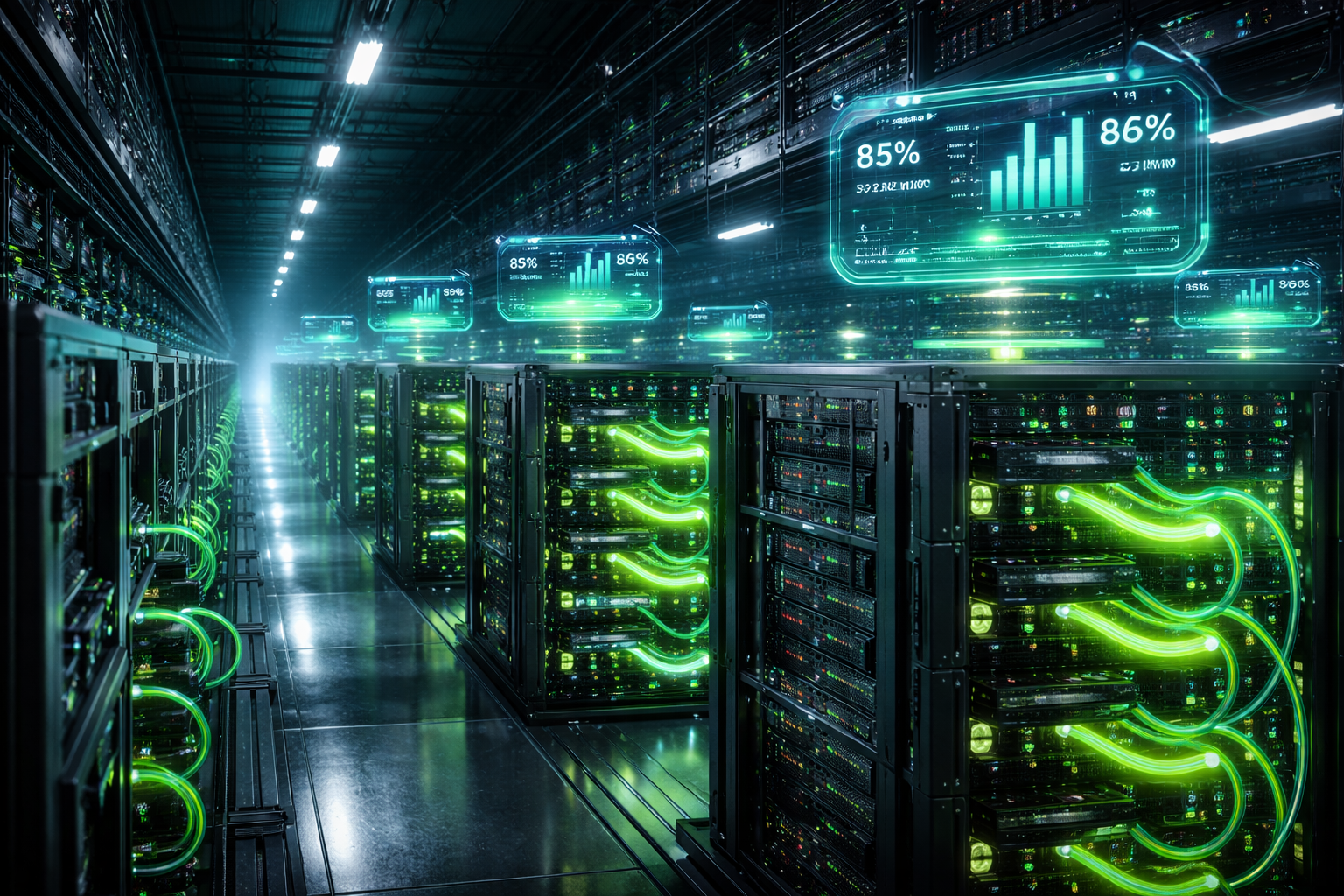 Αυξημένη πυκνότητα ισχύος GPU σε data center με AI