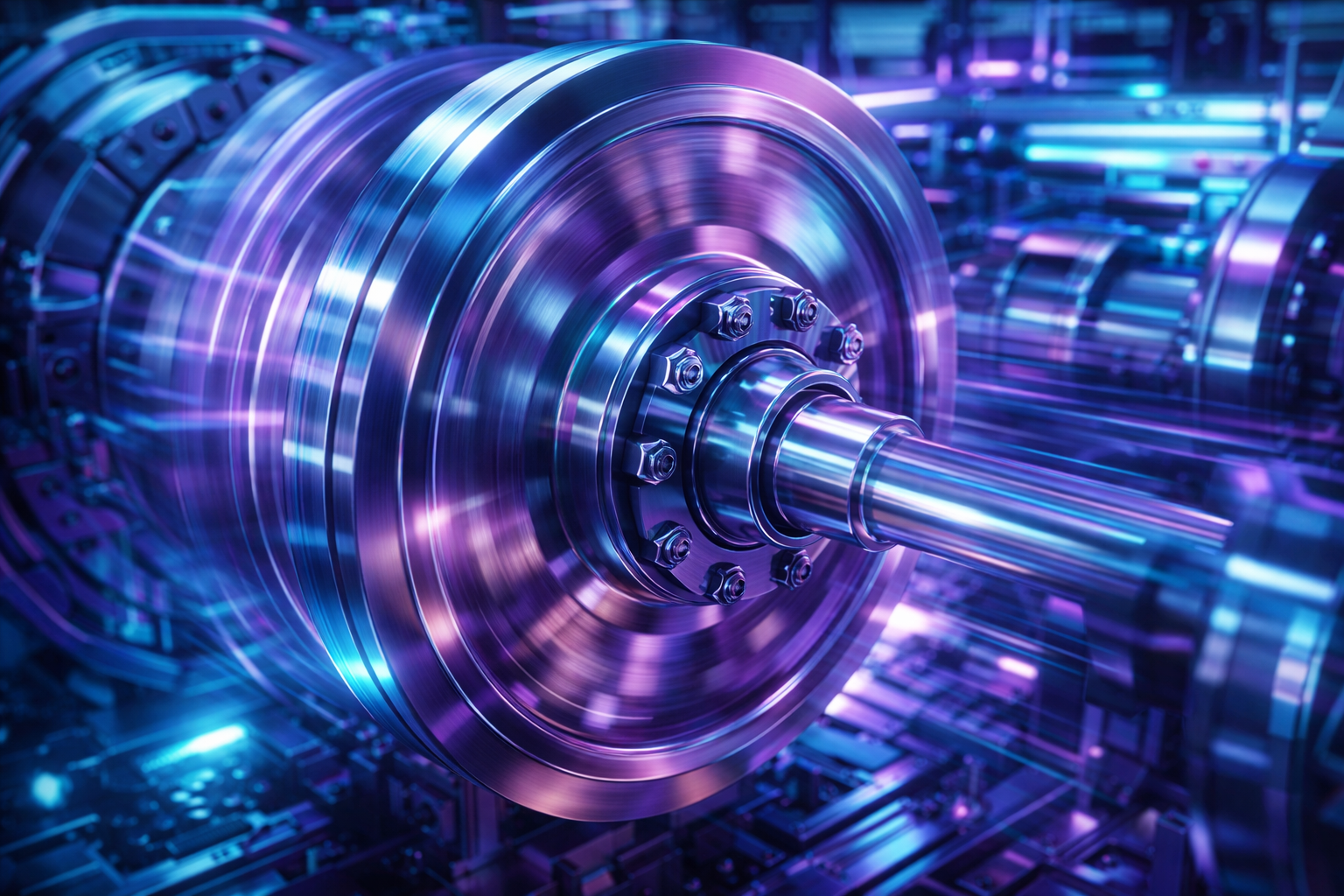 Flywheel UPS kinetic energy 3D render